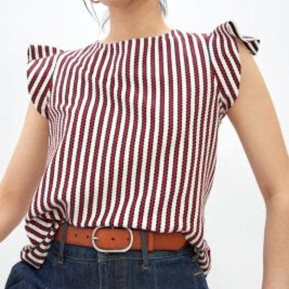Anthropologie Tops - Anthropologie Eva Franco Ruffled Jacquard Top